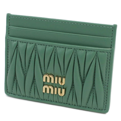ミュウミュウ カードケース レディース レザー トルコ 5MC076 SALVIA グリーン系 財布 MIU5MC076011