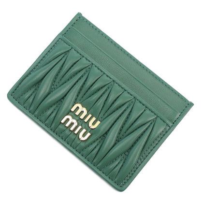 ミュウミュウ カードケース レディース レザー トルコ 5MC076 SALVIA グリーン系 財布 MIU5MC076011