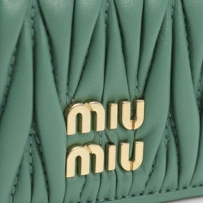 ミュウミュウ カードケース レディース レザー トルコ 5MC076 SALVIA グリーン系 財布 MIU5MC076011