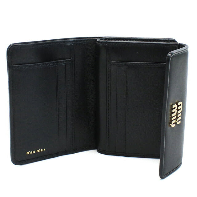 ミュウミュウ 三折財布小銭入付き レディース ブランド MIUMIU レザー