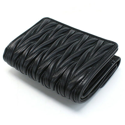 ミュウミュウ 三折財布小銭入付き レディース ブランド MIUMIU レザー トルコ 5ML002 NERO ブラック 財布 MIU5ML002011