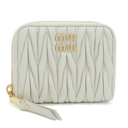 ミュウミュウ 小銭入れ レディース ブランド MIUMIU レザー トルコ 5MM268 BIANCO ホワイト系 財布 MIU5MM268011