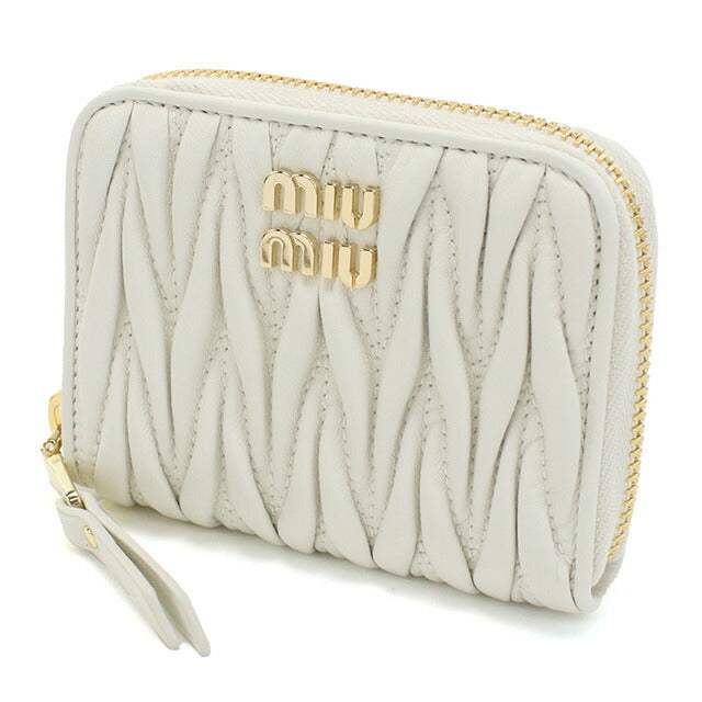 ミュウミュウ 小銭入れ レディース ブランド MIUMIU レザー トルコ 5MM268 BIANCO ホワイト系 財布 MIU5MM268011