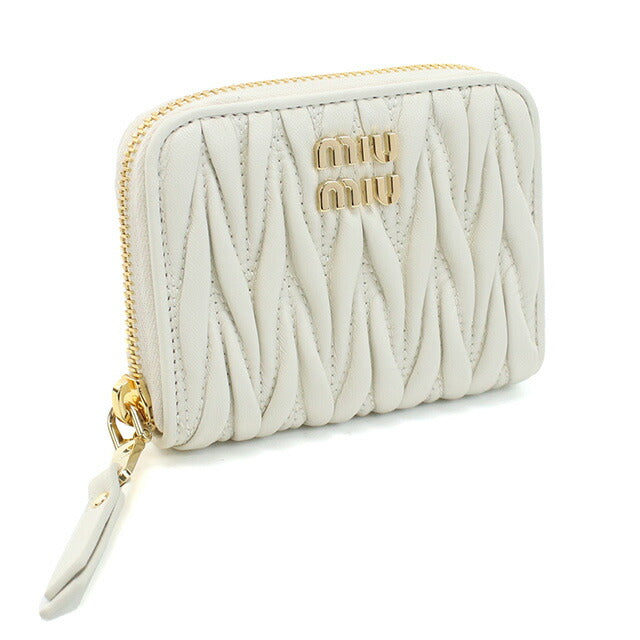 ミュウミュウ 小銭入れ レディース ブランド MIUMIU レザー トルコ 5MM268 BIANCO ホワイト系 財布 MIU5MM268011