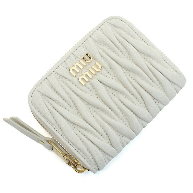 ミュウミュウ 小銭入れ レディース ブランド MIUMIU レザー トルコ 5MM268 BIANCO ホワイト系 財布 MIU5MM268011