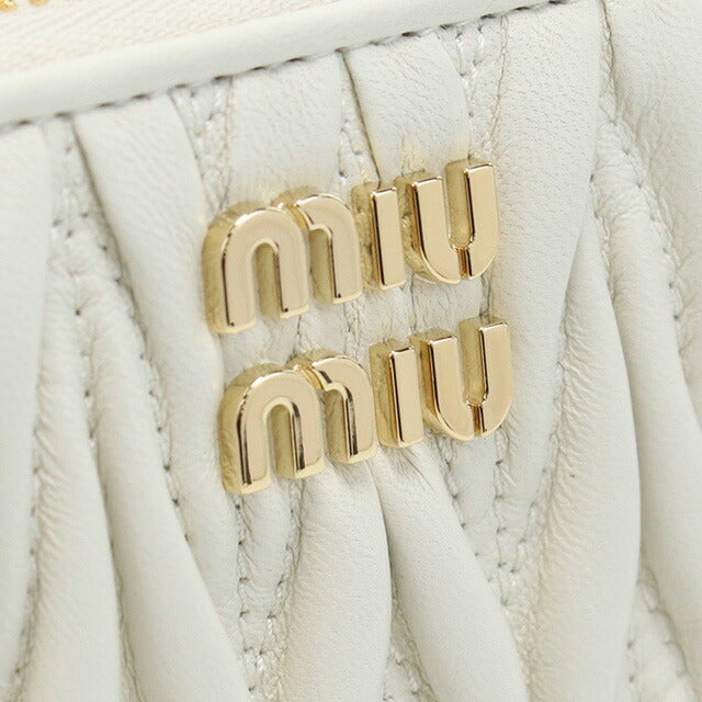 ミュウミュウ 小銭入れ レディース ブランド MIUMIU レザー トルコ 5MM268 BIANCO ホワイト系 財布 MIU5MM268011