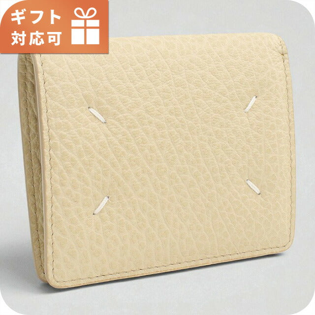 メゾンマルジェラ 二折財布小銭入付き レディース ブランド Maison Margiela レザー S56UI0140 ベージュ 財布 MMAS56UI0140031