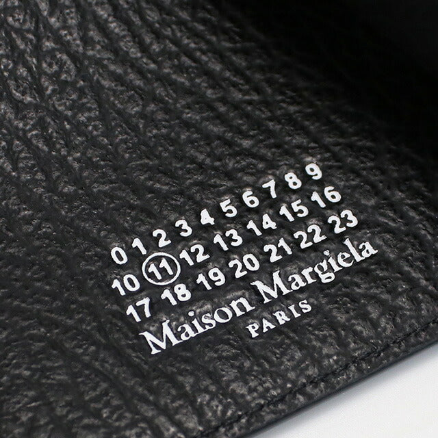 メゾンマルジェラ 二つ折り財布 メンズ ブランド Maison Margiela レザー イタリア SA1UI0022 ブラック 財布 MMASA1UI0022011