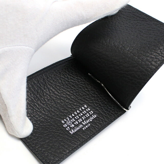 メゾンマルジェラ 二つ折り財布 メンズ ブランド Maison Margiela レザー イタリア SA1UI0022 ブラック 財布 MMASA1UI0022011