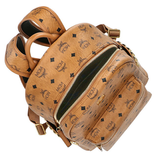 MCM リュック　ブラウン ロゴプリント バックパック　メンズ　レディース MCM バックパック メンズ レディース ブランド MCM KOREA MMKAAVE32