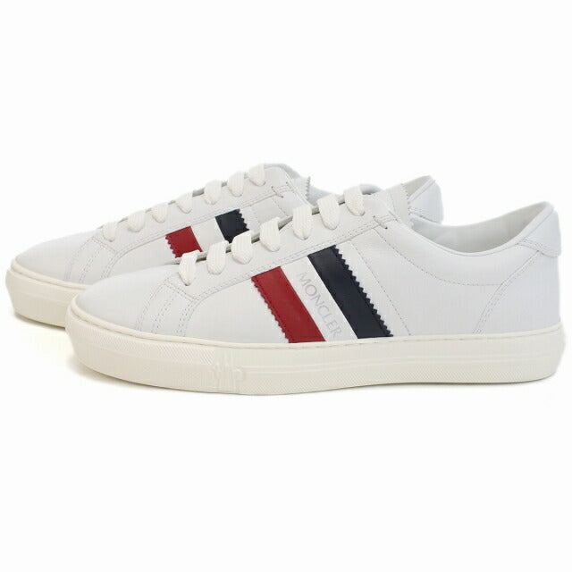 【ホワイト】MONCLER モンクラブ カーフレザースニーカー モンクレール スニーカー メンズ ブランド MONCLER レザー