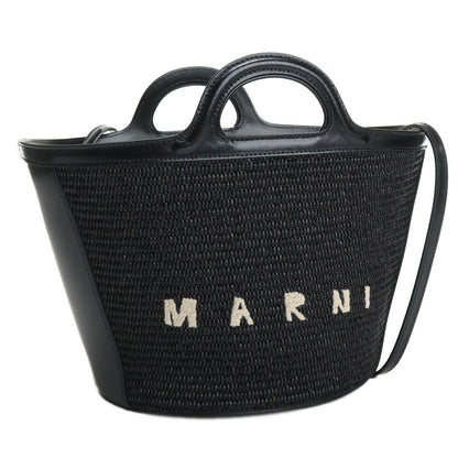 マルニ カゴバッグ レディース コットン52% ナイロン48%レザー イタリア BMMP0068Q0 ブラック バッグ MRNBMMP0068Q0031