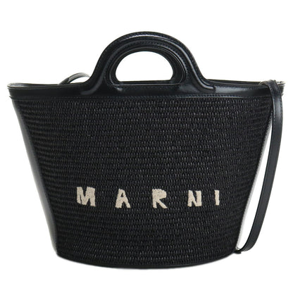 マルニ カゴバッグ レディース コットン52% ナイロン48%レザー イタリア BMMP0068Q0 ブラック バッグ MRNBMMP0068Q0031