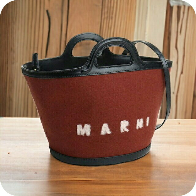 マルニ トートバッグ レディース ウール ナイロン カーフレザー イタリア BMMP0097Q1 ブラウン系 バッグ MRNBMMP0097Q1021