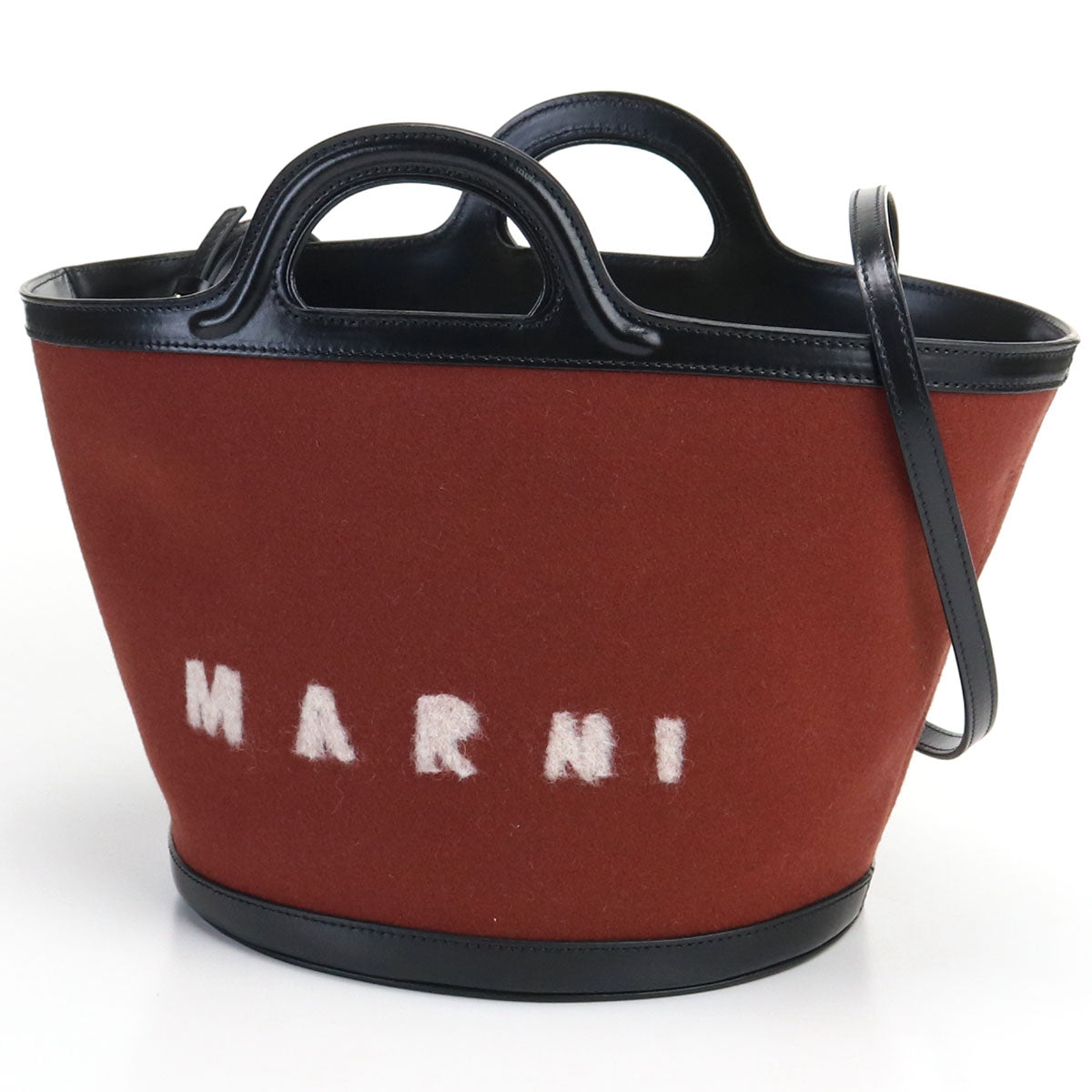 マルニ トートバッグ レディース ウール ナイロン カーフレザー イタリア BMMP0097Q1 ブラウン系 バッグ MRNBMMP0097Q1021