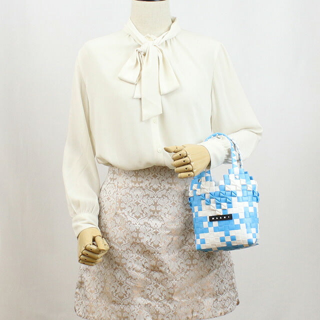 マルニ トートバッグ レディース ブランド MARNI コロンビア M00637 ブルー系 ホワイト系 バッグ MRNM00637031