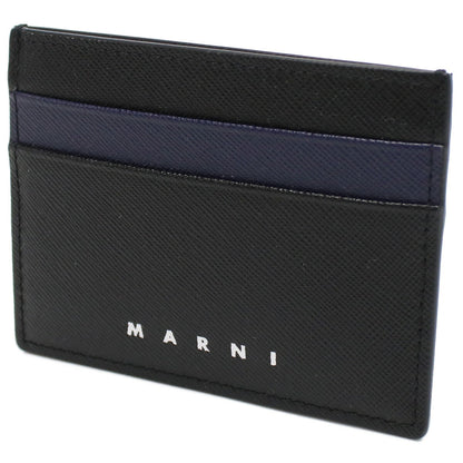 マルニ カードケース メンズ レザー イタリア PFMI0002L4 ブラック ネイビー 財布 MRNPFMI0002L4011