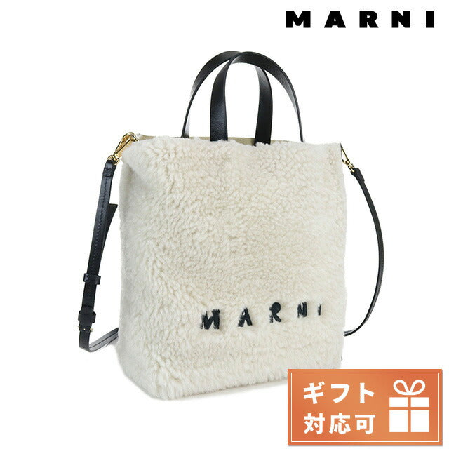 Marni 手提包女式小羊皮，皮革意大利 SHMP0018L1 白色包 MRNSHMP0018L1021