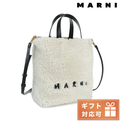 Marni 手提包女式小羊皮，皮革意大利 SHMP0018L1 白色包 MRNSHMP0018L1021