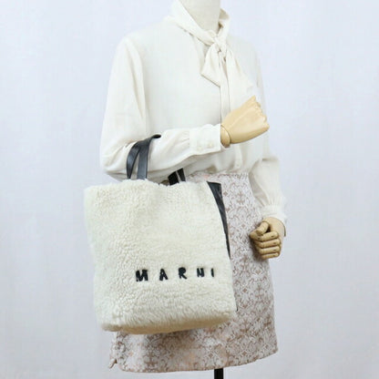 Marni 手提包女式小羊皮，皮革意大利 SHMP0018L1 白色包 MRNSHMP0018L1021
