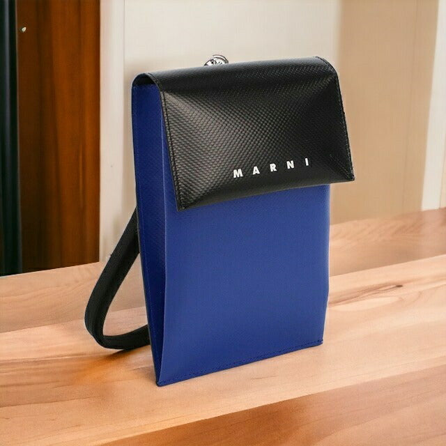 マルニ ポシェット メンズ ポリエステル イタリア TEMI0004A4 ブルー系 ブラック バッグ MRNTEMI0004A4011