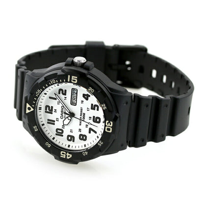 カシオ スタンダード クオーツ 腕時計 MRW-200H-7BVDF CASIO ホワイト ブラック MRW-200H-7BVDF