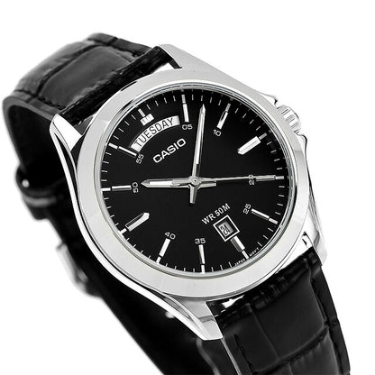 \父亲节礼物套装/ Casio 廉价卡西欧 卡西欧 石英电池供电 FD-MTP-1370L 标准海外型号男士 Chipkashi 手表品牌卡西欧 卡西欧 模拟黑银黑可选型号礼物实用30多岁40多岁老公