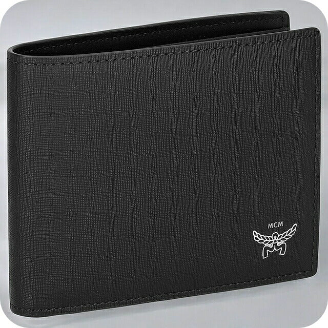 エム シー エム 二つ折り財布 メンズ ブランド MCM レザー MXSEAAC02 ブラック MXSEAAC02-BK001