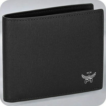 エム シー エム 二つ折り財布 メンズ ブランド MCM レザー MXSEAAC02 ブラック MXSEAAC02-BK001