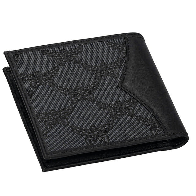 エム シー エム 二つ折り財布 メンズ ブランド MCM MXSEAAC03 ブラック MXSEAAC03-ED001