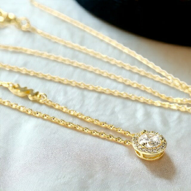 マイケルコース ネックレス MICHAEL KORS パヴェ ハロ ペンダント シルバー925 ジルコニア レディース MKC1208AN710 ゴールド アクセサリー 記念品 ギフト MKC1208AN710