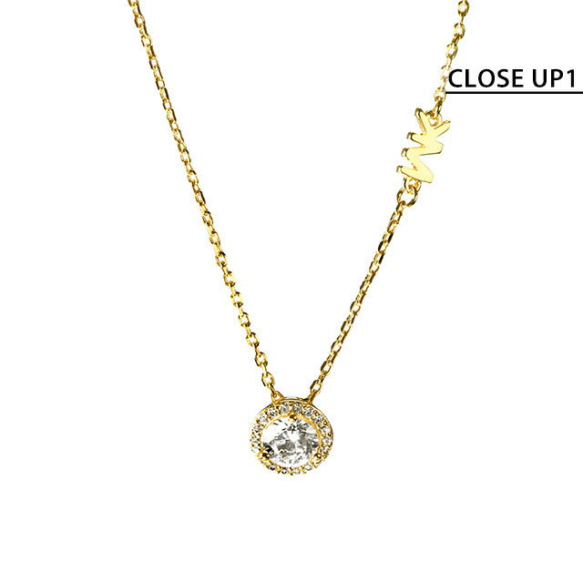 マイケルコース ネックレス MICHAEL KORS パヴェ ハロ ペンダント シルバー925 ジルコニア レディース MKC1208AN710 ゴールド アクセサリー 記念品 ギフト MKC1208AN710