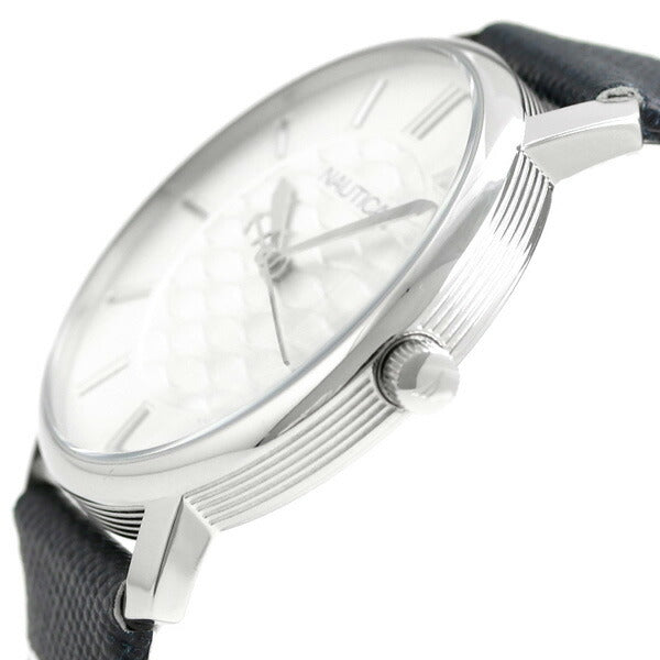 ノーティカ レディース 腕時計 ブランド シルバー 革ベルト 36mm NAPCGS001 コーラル ゲーブルズ NAPCGS001