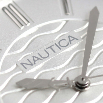 ノーティカ レディース 腕時計 ブランド シルバー 革ベルト 36mm NAPCGS001 コーラル ゲーブルズ NAPCGS001