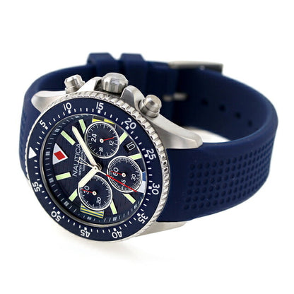 ノーティカ ウエストポート コレクション クオーツ 腕時計 ブランド メンズ クロノグラフ NAUTICA NAPWPS302 アナログ ネイビー NAPWPS302