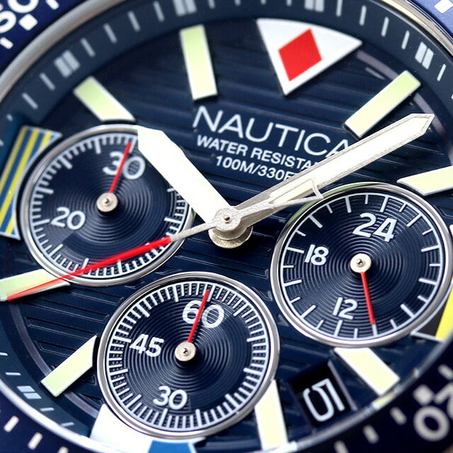 ノーティカ ウエストポート コレクション クオーツ 腕時計 ブランド メンズ クロノグラフ NAUTICA NAPWPS302 アナログ ネイビー NAPWPS302