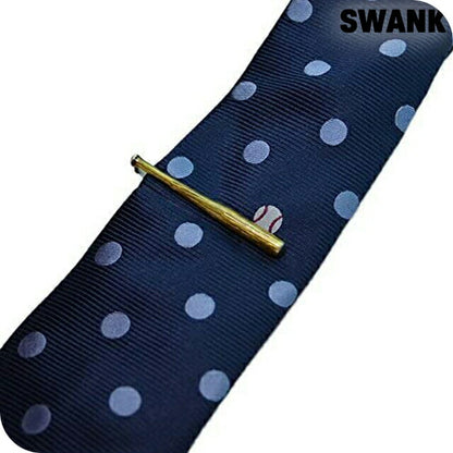 スワンク ネクタイピン SWANK タイバー×ネクタイセット 野球ver タイピン メンズ NT05 ゴールド アクセサリー 記念品 プレゼント ギフト NT05