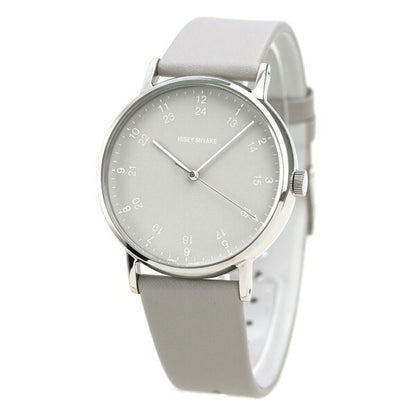 イッセイミヤケ f エフ 日本製 革ベルト 39mm メンズ 腕時計 ブランド NYAJ005 ISSEY MIYAKE グレー 時計 プレゼント ギフト NYAJ005
