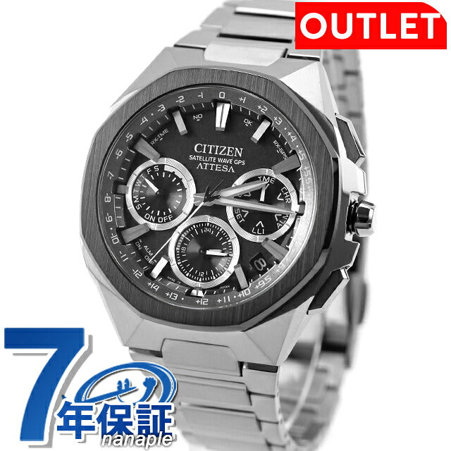 直销西铁城 ATTESA Double Direct Flight Eco Drive GPS 卫星电波手表男士钛金属计时太阳能 CITIZEN ATTESA CC4104-53E OL-CC4104-53E