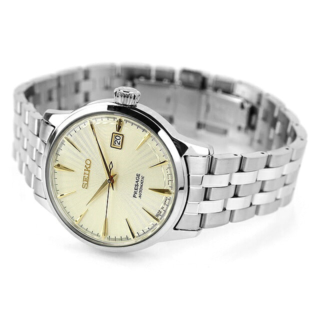 Outlet 精工 Presage 鸡尾酒时间自动手表品牌男式 SEIKO PRESAGE SARY273 模拟金日本制造 OL-SARY273