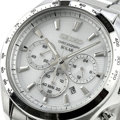 アウトレット セイコーセレクション Sシリーズ ソーラー 腕時計 ブランド メンズ クロノグラフ SEIKO SELECTION SBPY179 アナログ ホワイト 白 OL-SBPY179