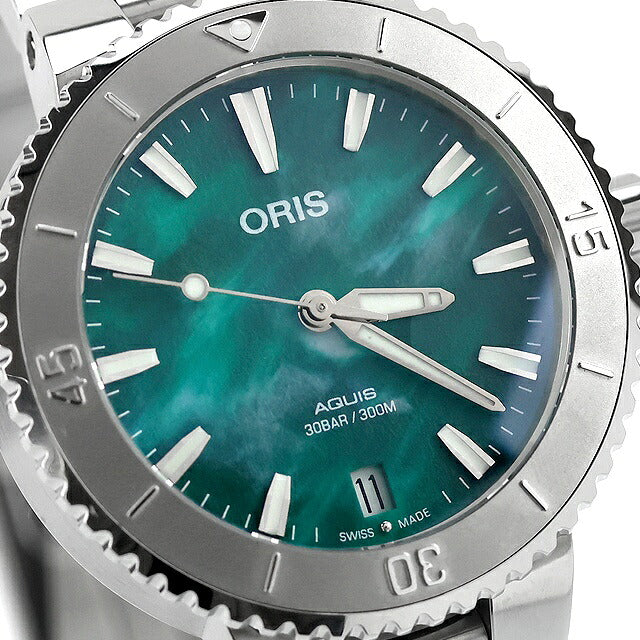 アウトレット オリス 腕時計 アクイス デイト ブレスネット 36.5mm 01 733 7770 4137-07 8 18 05P ORIS 時計 自動巻き  新品 OL-733-7770-4137MB