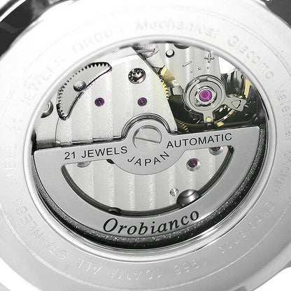 オロビアンコ オラクラシカ 自動巻き 腕時計 ブランド メンズ オープンハート Orobianco OR005-00 アナログ ブラック スケルトン OR005-00