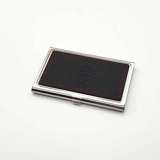 オロビアンコ カードケース メンズ レディース Orobianco カード入れ 名刺入れ パスケース コンパクト ステンレス、牛革 ORCA-001 BK ブラック 小物 ORCA-001-BK