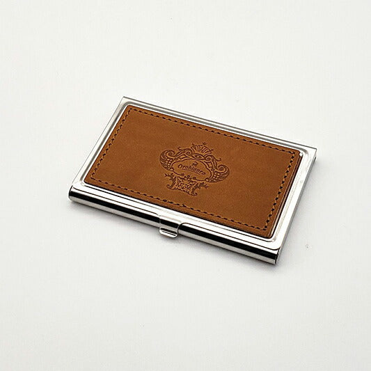 オロビアンコ カードケース メンズ レディース Orobianco カード入れ 名刺入れ パスケース コンパクト ステンレス、牛革 ORCA-001 CA キャメル 小物 ORCA-001-CA
