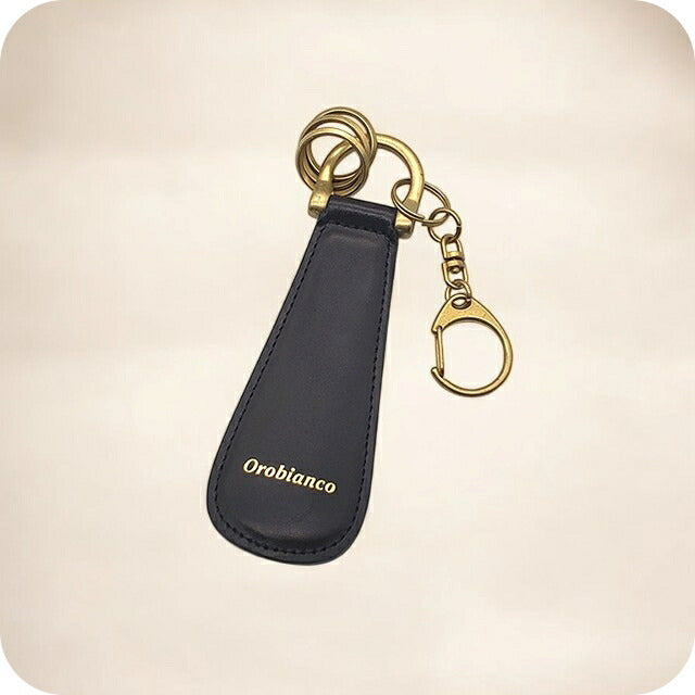 オロビアンコ キーリング メンズ レディース Orobianco 真鍮、牛革 シューホーン 靴べら ORKY-003 BK ブラック 小物 ORKY-003-BK