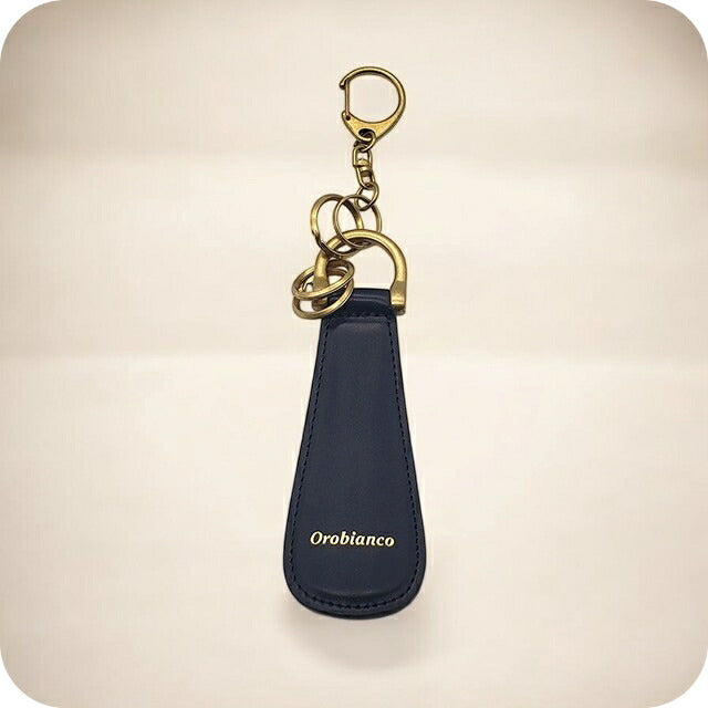 オロビアンコ キーリング メンズ レディース Orobianco 真鍮、牛革 シューホーン 靴べら ORKY-003 NV ネイビー 小物 ORKY-003-NV
