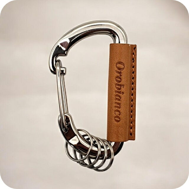オロビアンコ キーリング メンズ レディース Orobianco 真鍮、牛革 革 レザー ORKY-004 BE ベージュ 小物 ORKY-004-BE