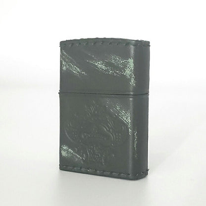 オロビアンコ ライター メンズ レディース Orobianco 真鍮、牛革（手縫い+ダメージ加工） ZIPPO 革巻き ORZ-001 GR ダメージグリーン 小物 ORZ-001-GR