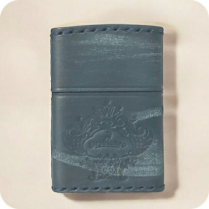 オロビアンコ ライター メンズ レディース Orobianco 真鍮、牛革（手縫い+ダメージ加工） ZIPPO 革巻き ORZ-001 NV ダメージネイビー 小物 ORZ-001-NV